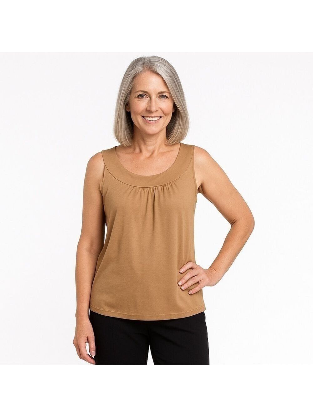 SOUTHBOUND Taupe Sleeveless Tank Top. Size S. NWT!